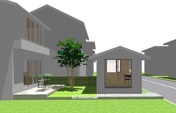 離れが落とす夏の影 離れが落とす夏の影