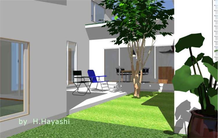 プラベートスペースの中庭 プラベートスペースの中庭